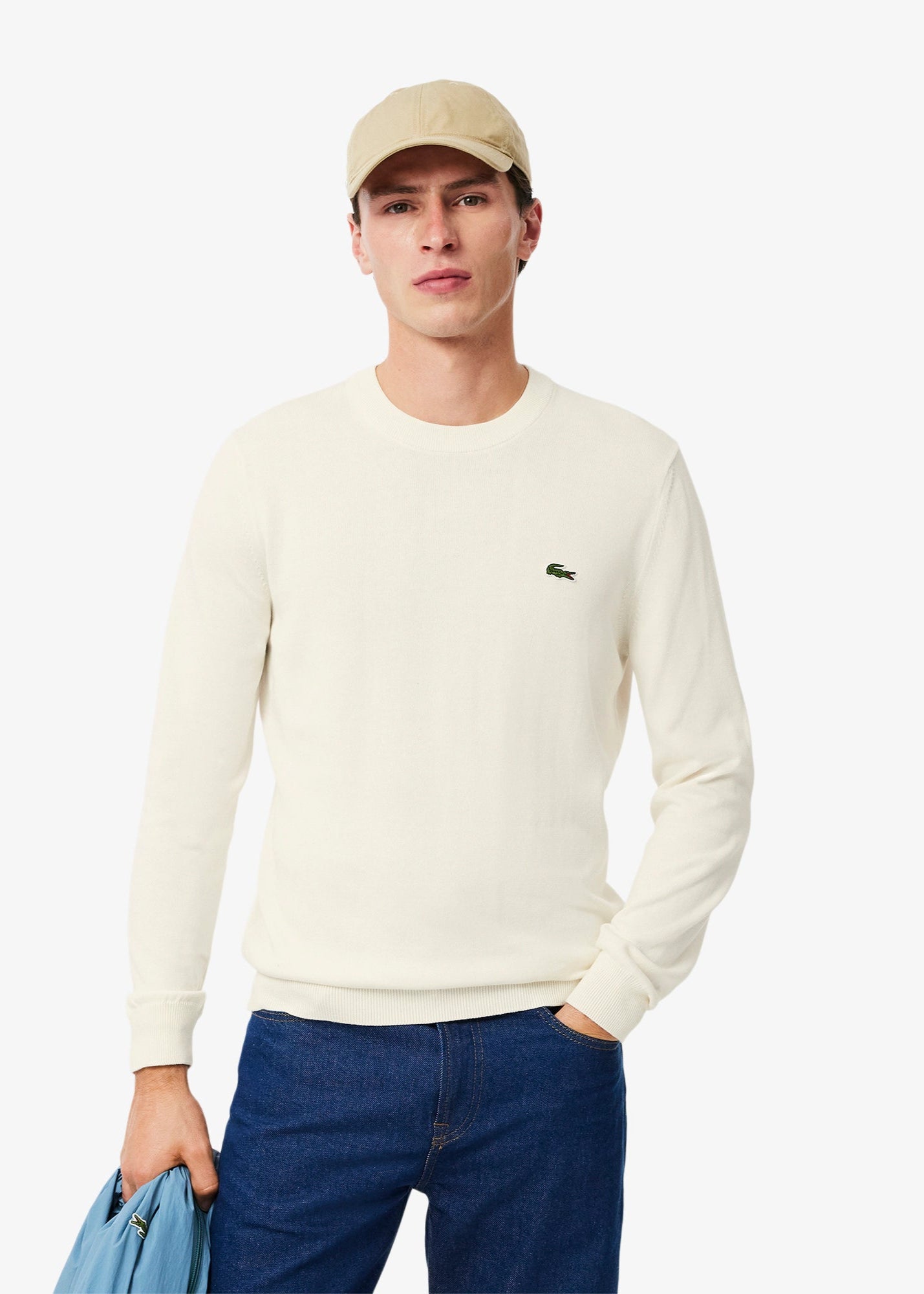 Pull Lacoste beige pour homme | Georgespaul       