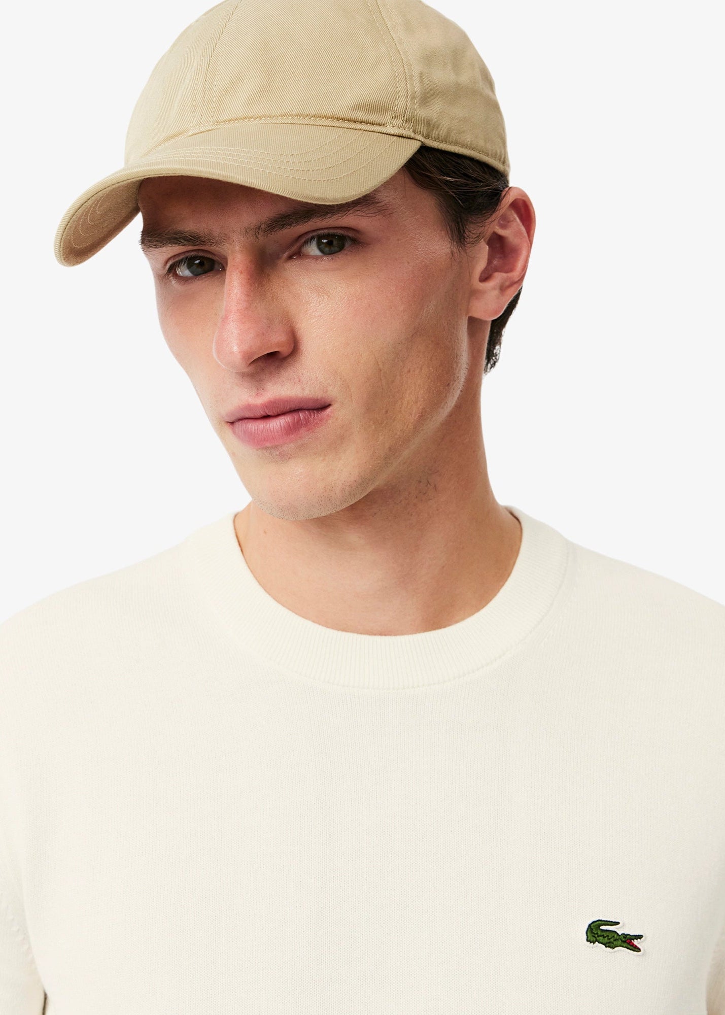 Pull Lacoste beige pour homme | Georgespaul       