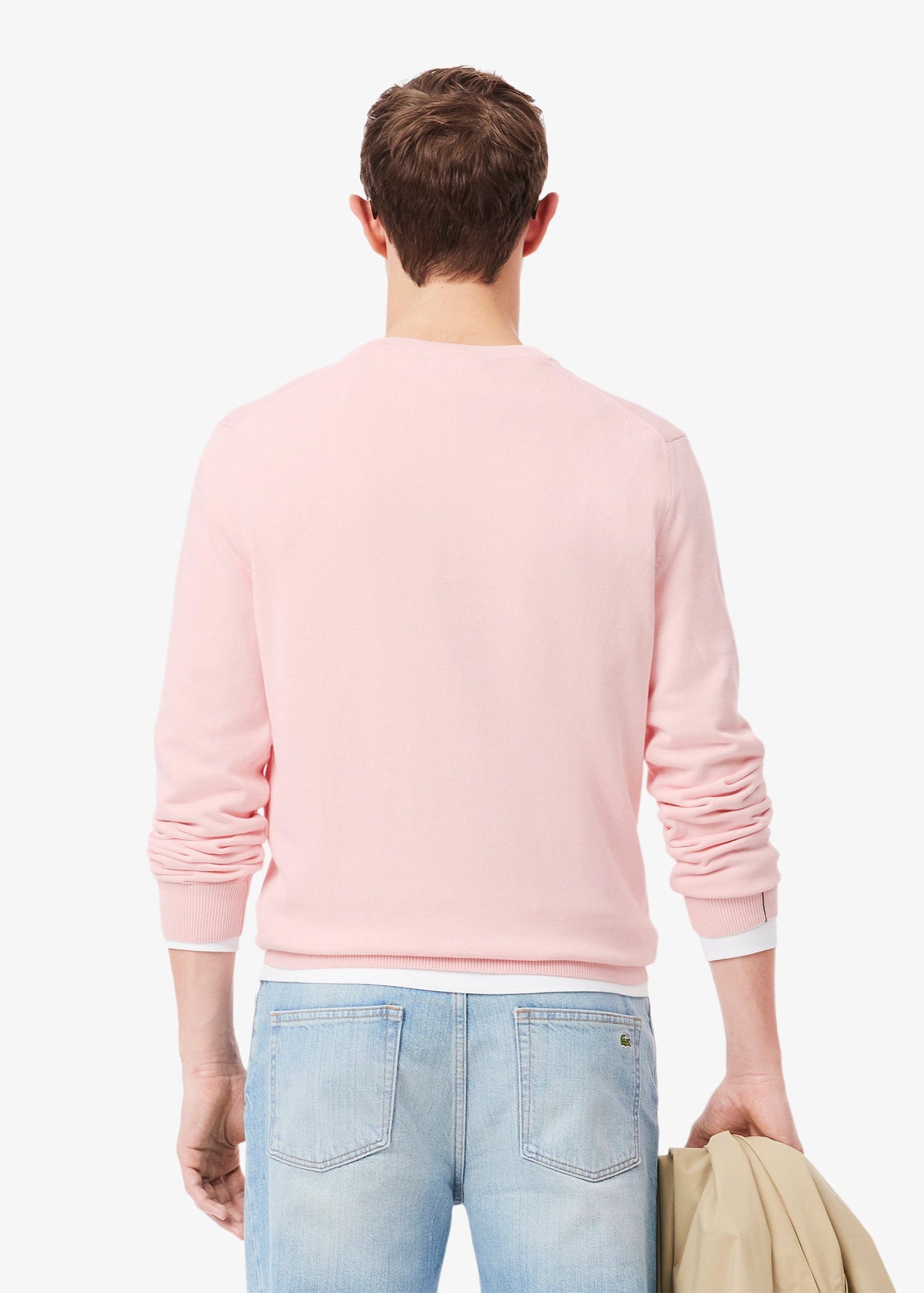 Pull Lacoste rose pour homme | Georgespaul