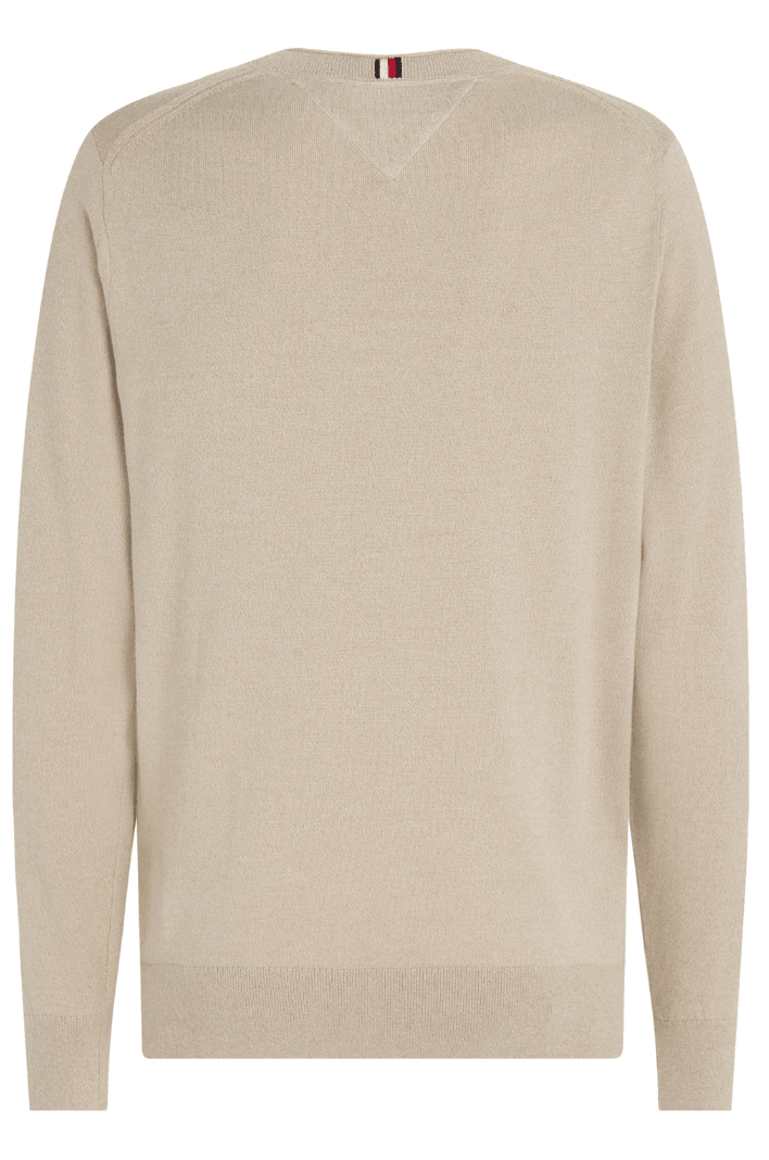 Pull Tommy Hilfiger beige en coton bio - Georgespaul