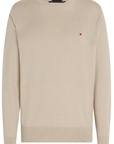 Pull Tommy Hilfiger beige en coton bio - Georgespaul