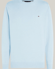 Pull Tommy Hilfiger bleu en coton bio - Georgespaul