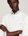 Pull Tommy Hilfiger pour homme blanc | Georgespaul