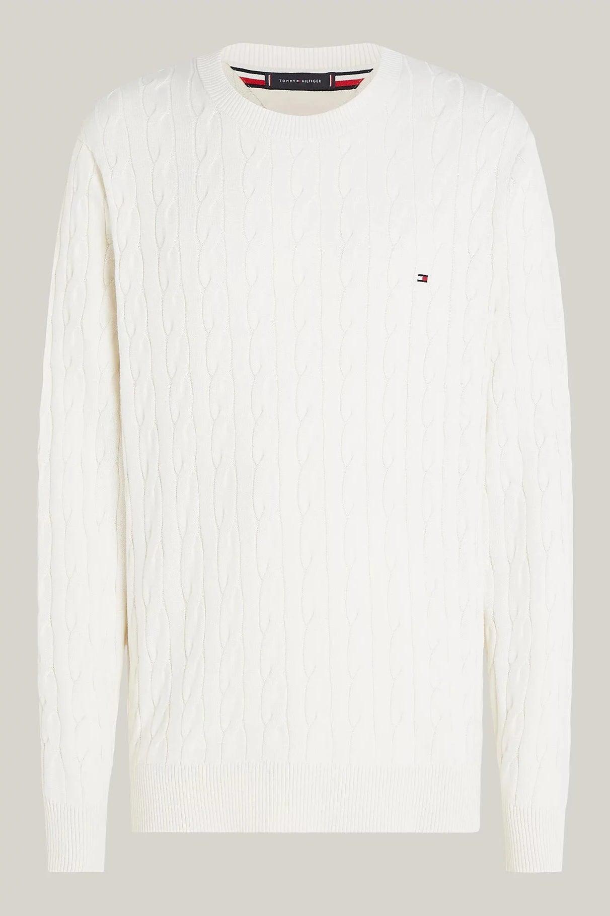 Pull Tommy Hilfiger pour homme blanc | Georgespaul