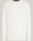 Pull Tommy Hilfiger pour homme blanc | Georgespaul