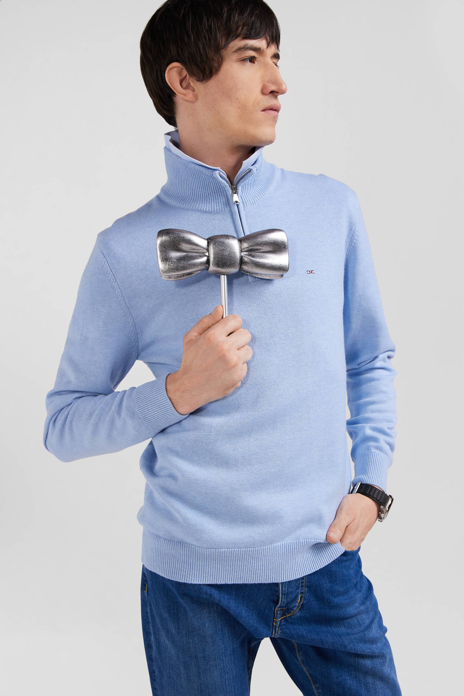 Pull camionneur Eden Park bleu pour homme | Georgespaul