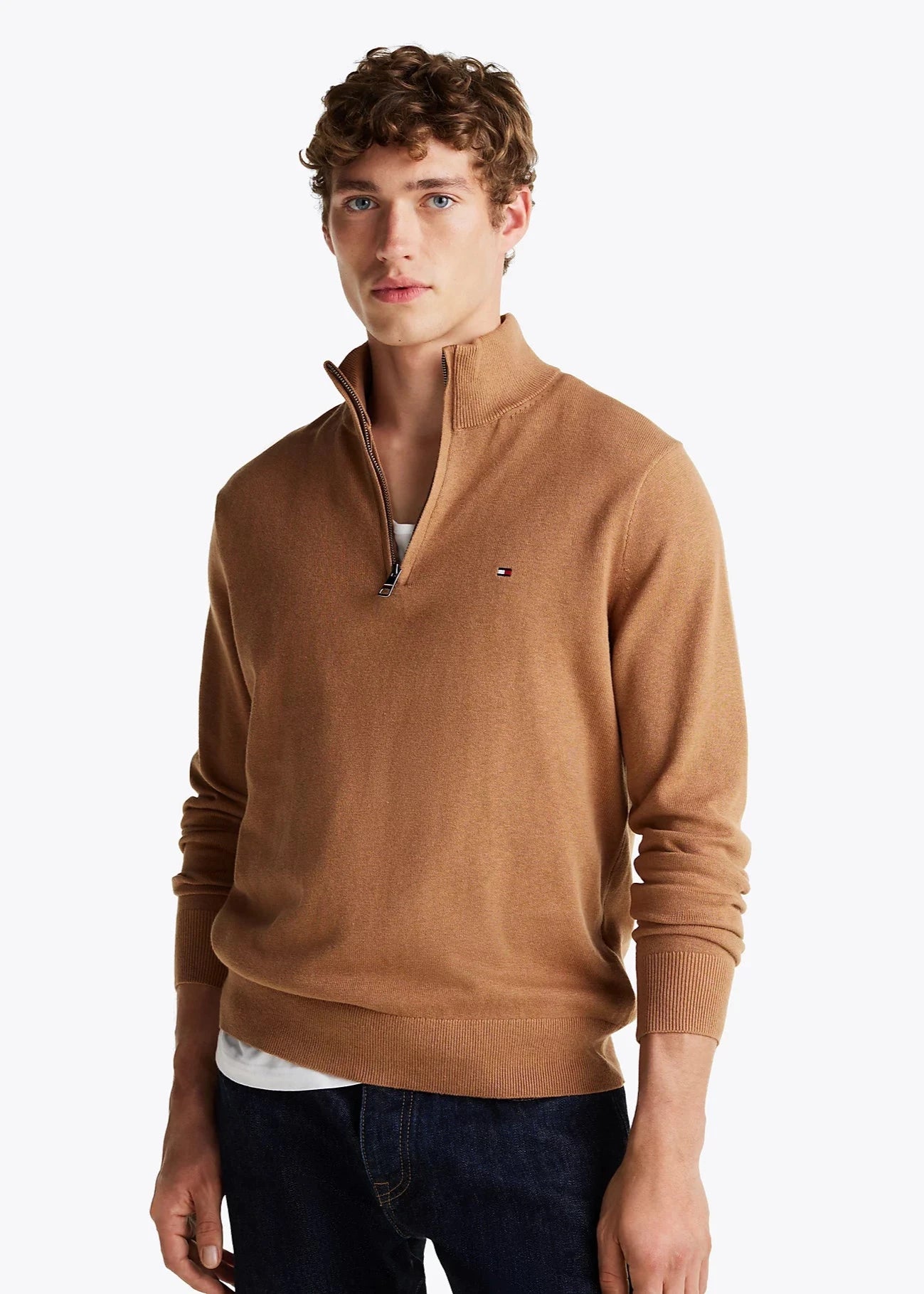 Pull camionneur Tommy Hilfiger marron pour homme | Georgespaul