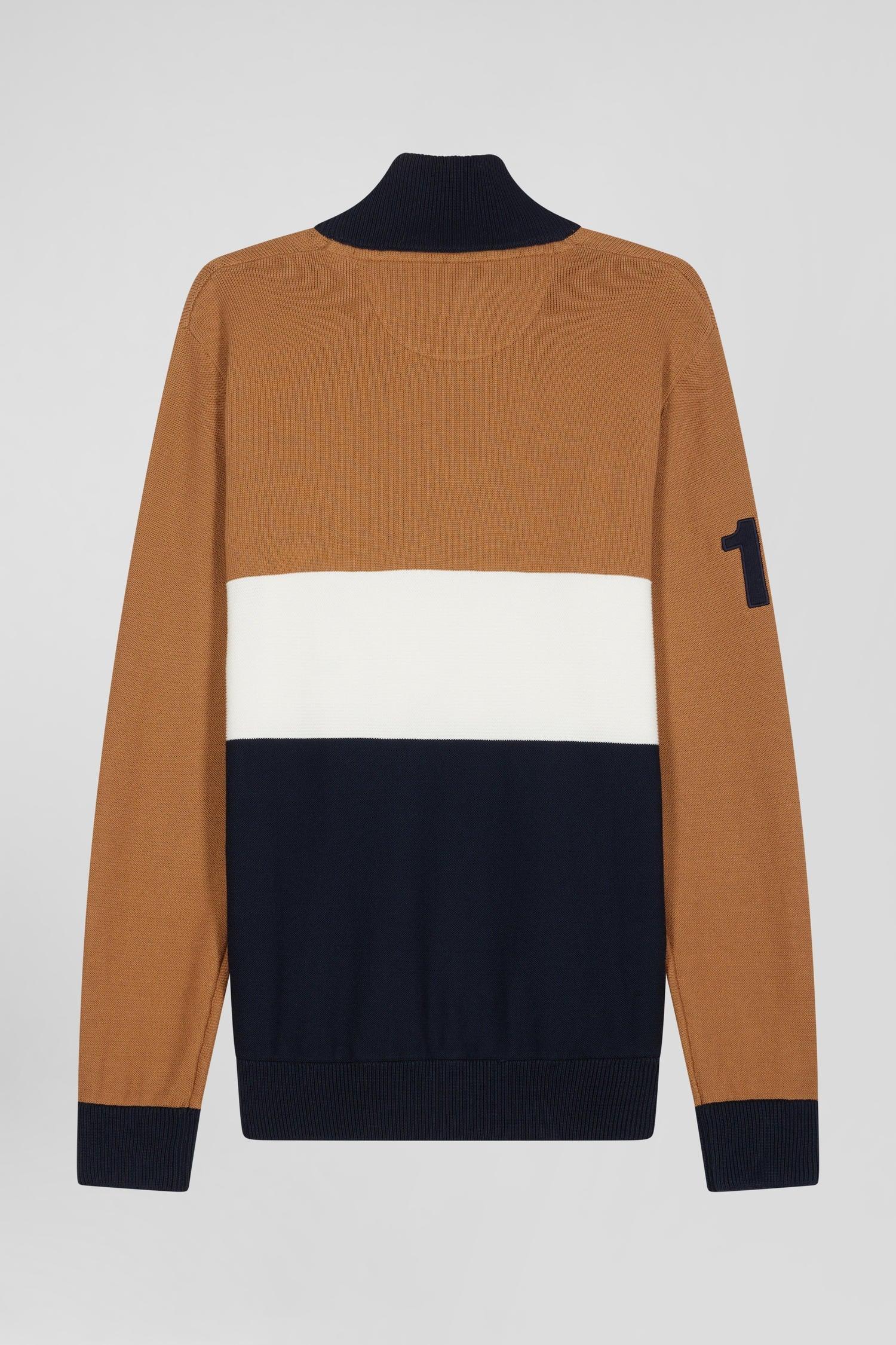 Pull demi-zip Eden Park marron - Georgespaul