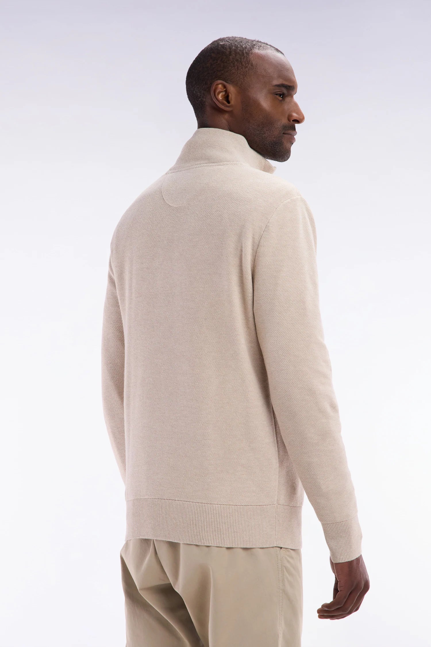 Pull camionneur Eden Park beige pour homme | Georgespaul