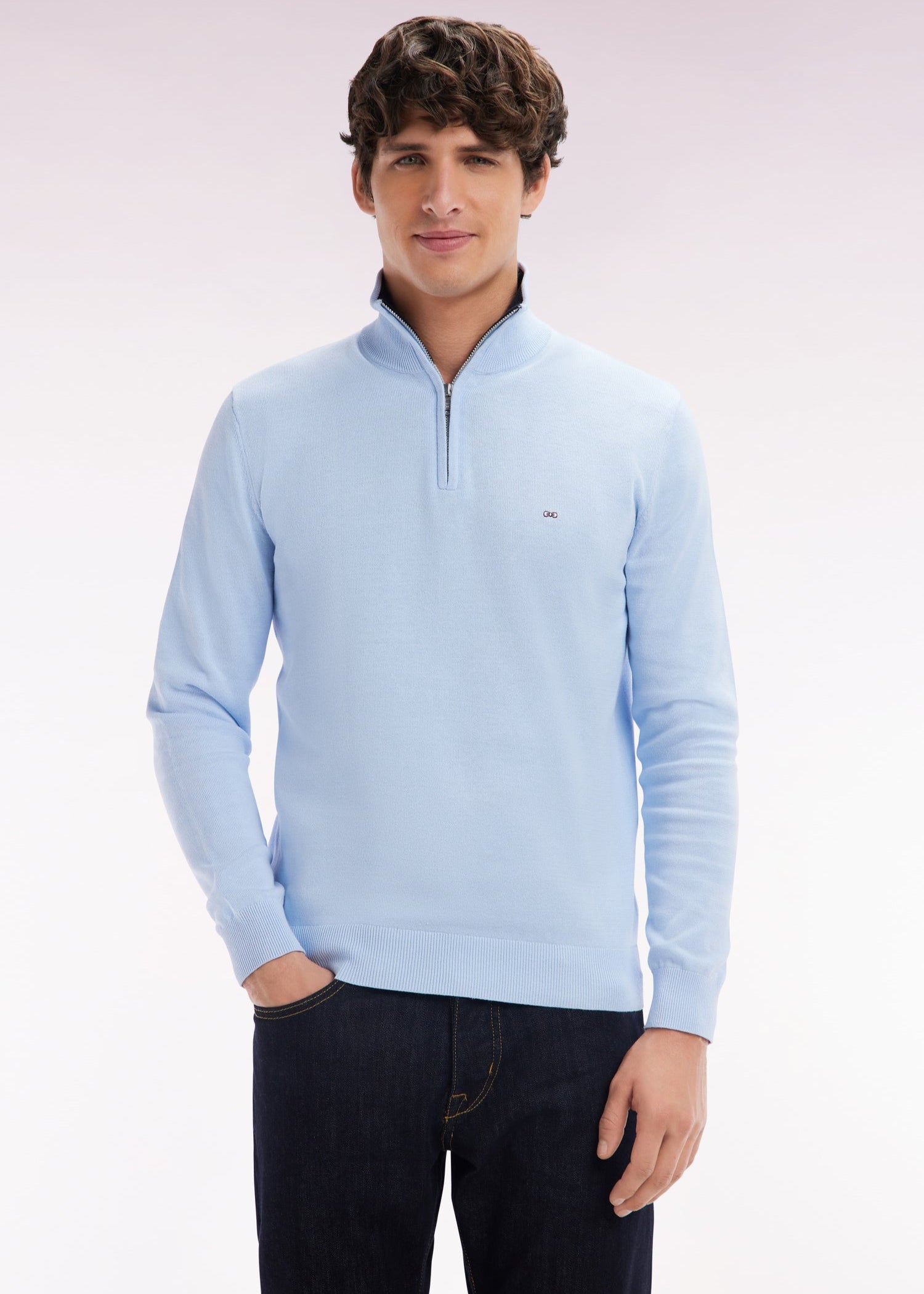 Pull camionneur Eden Park bleu pour homme | Georgespaul 