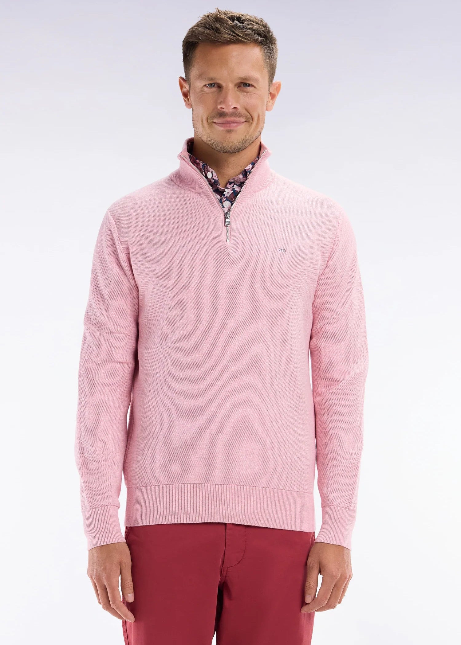 Pull camionneur Eden Park rose pour homme | Georgespaul 