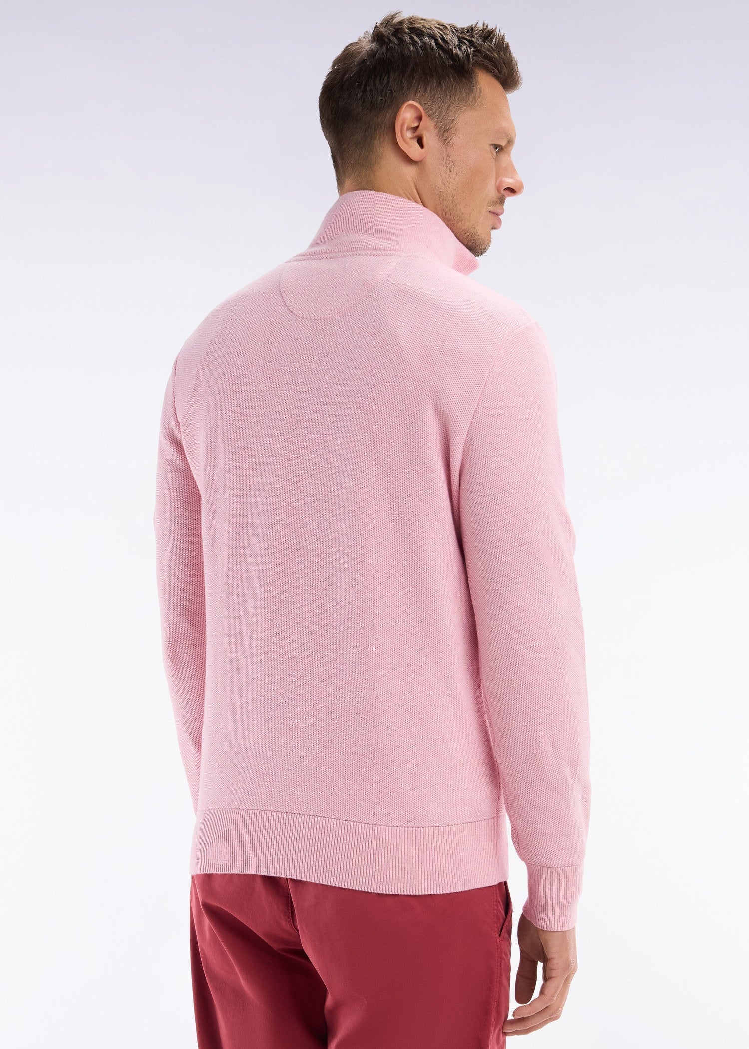 Pull camionneur Eden Park rose pour homme | Georgespaul 