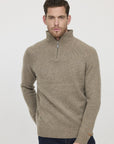 Pull camionneur Lee Cooper beige en laine pour homme | Georgespaul