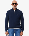 Pull camionneur homme Lacoste marine en coton bio | Georgespaul