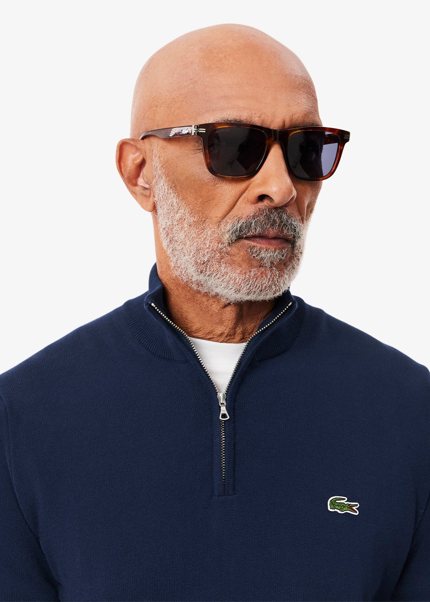 Pull camionneur homme Lacoste marine en coton bio | Georgespaul