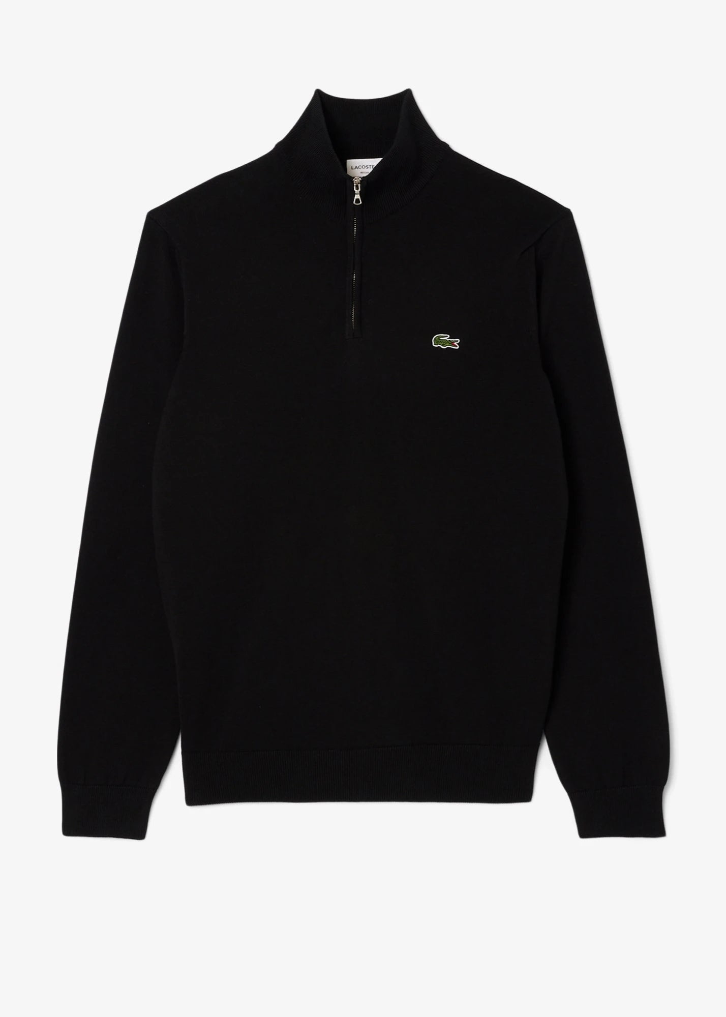 Pull camionneur homme Lacoste noir en coton bio | Georgespaul