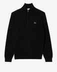 Pull camionneur homme Lacoste noir en coton bio | Georgespaul