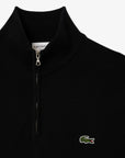 Pull camionneur homme Lacoste noir en coton bio | Georgespaul