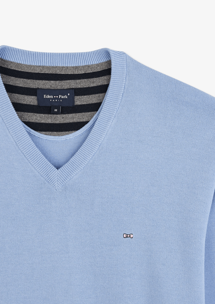 Pull Eden Park bleu - Georgespaul