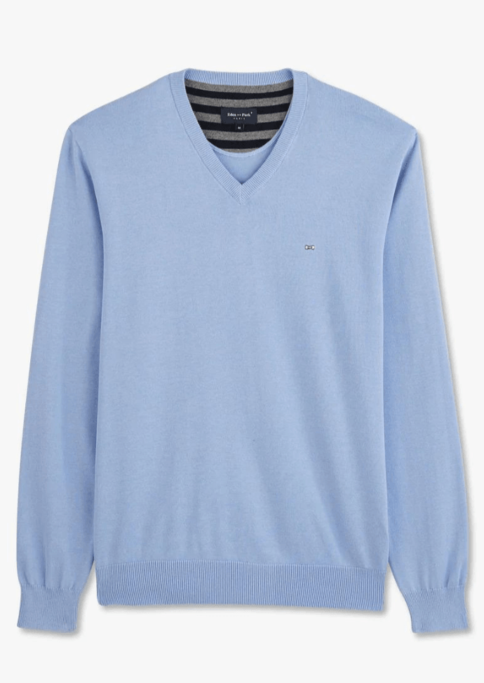 Pull Eden Park bleu - Georgespaul