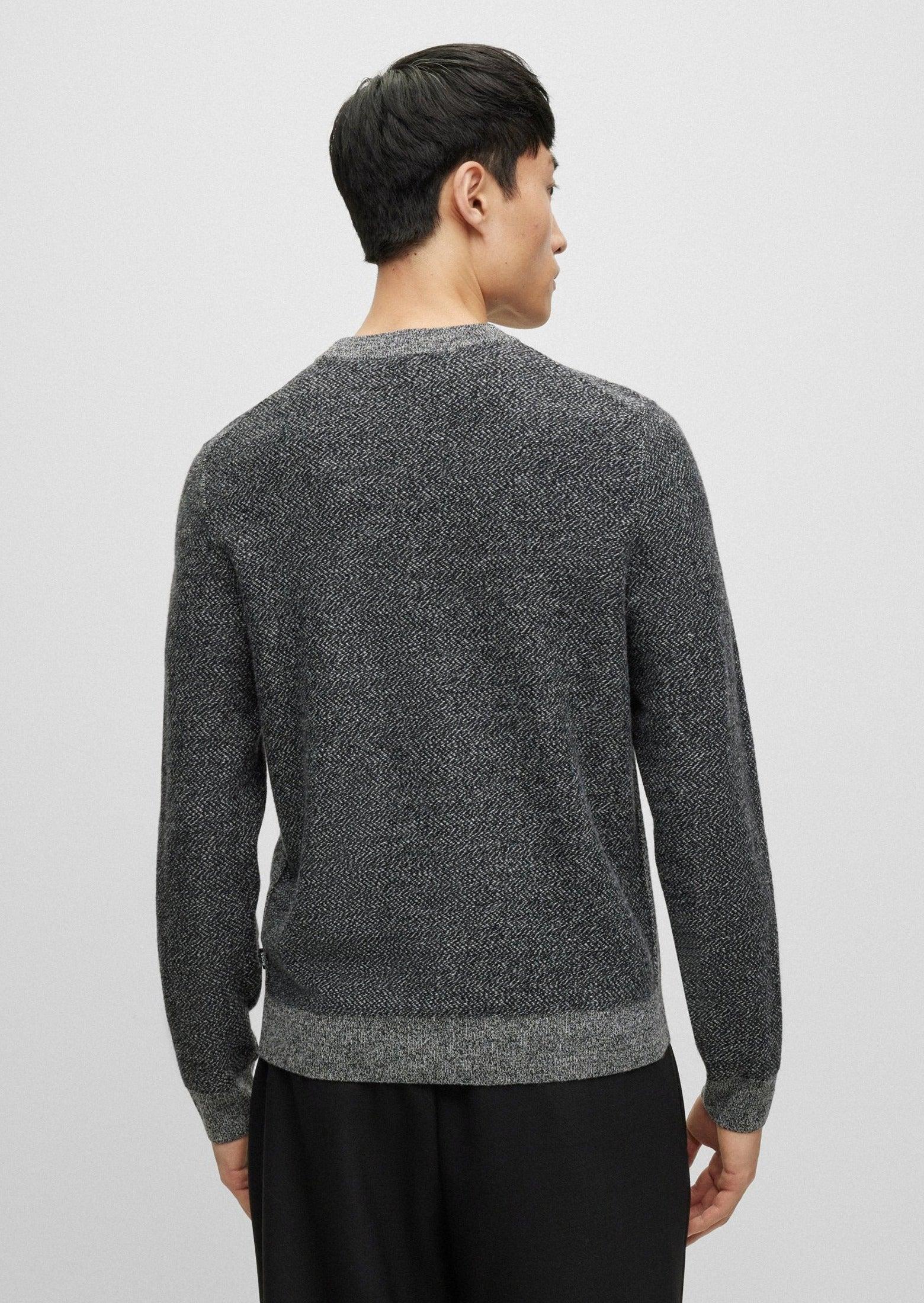 Pull col rond BOSS gris