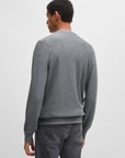 Pull col rond BOSS gris pour homme | Georgespaul