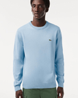 Pull Lacoste bleu clair en coton bio - Georgespaul