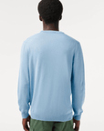 Pull Lacoste bleu clair en coton bio - Georgespaul