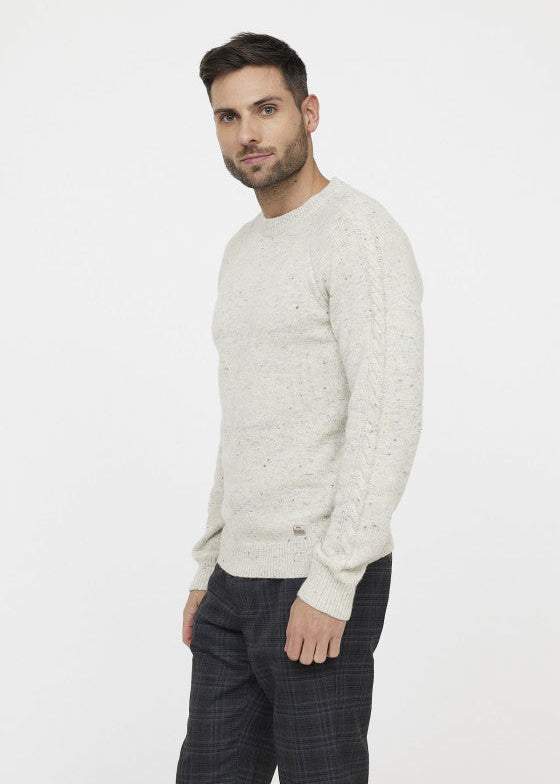 Pull col rond Lee Cooper beige | Georgespaul