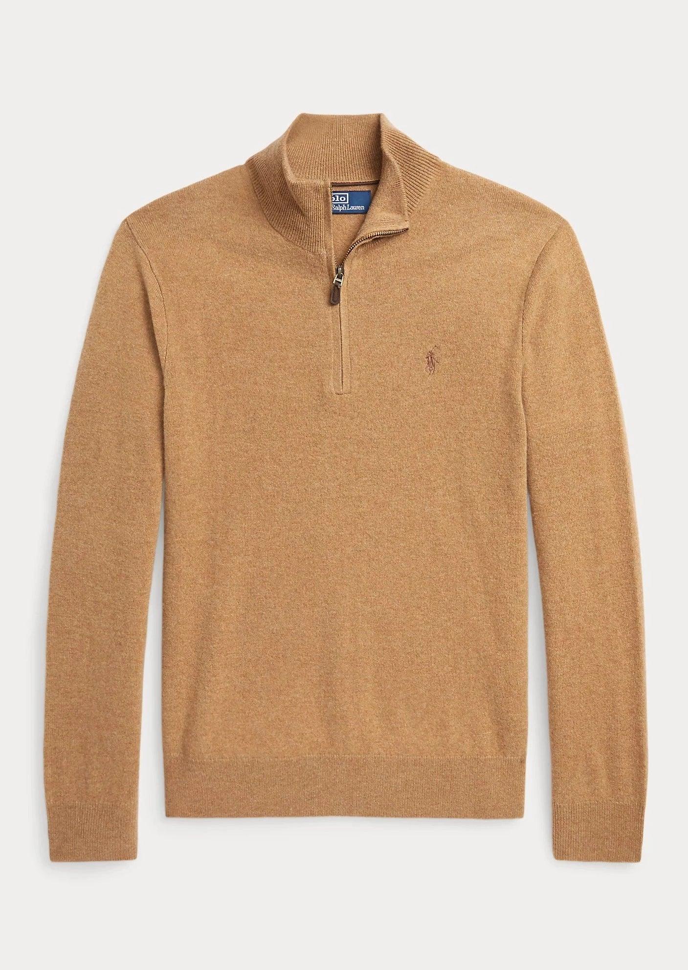 Pull col rond Ralph Lauren beige en laine 