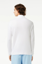Afbeelding in Gallery-weergave laden, Pull col roulé Lacoste blanc en jersey de coton bio
