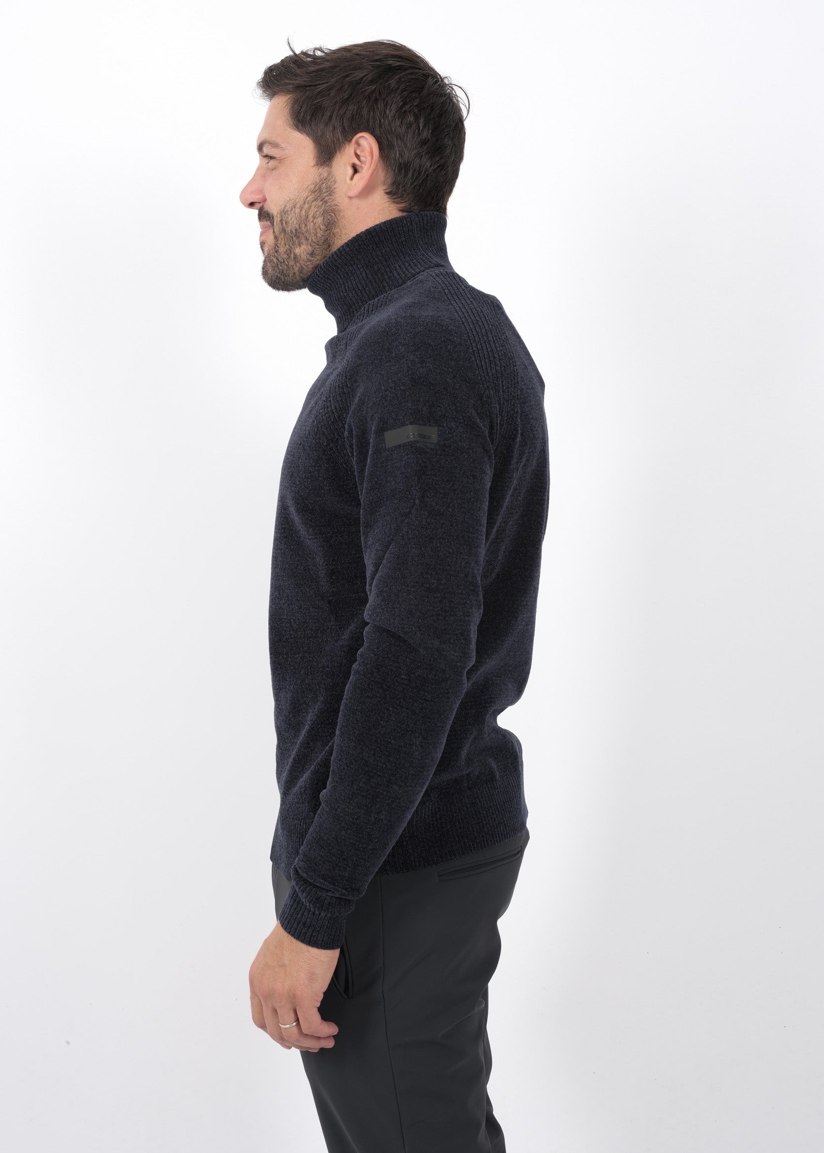 Pull col roulé RRD marine pour homme | Georgespaul