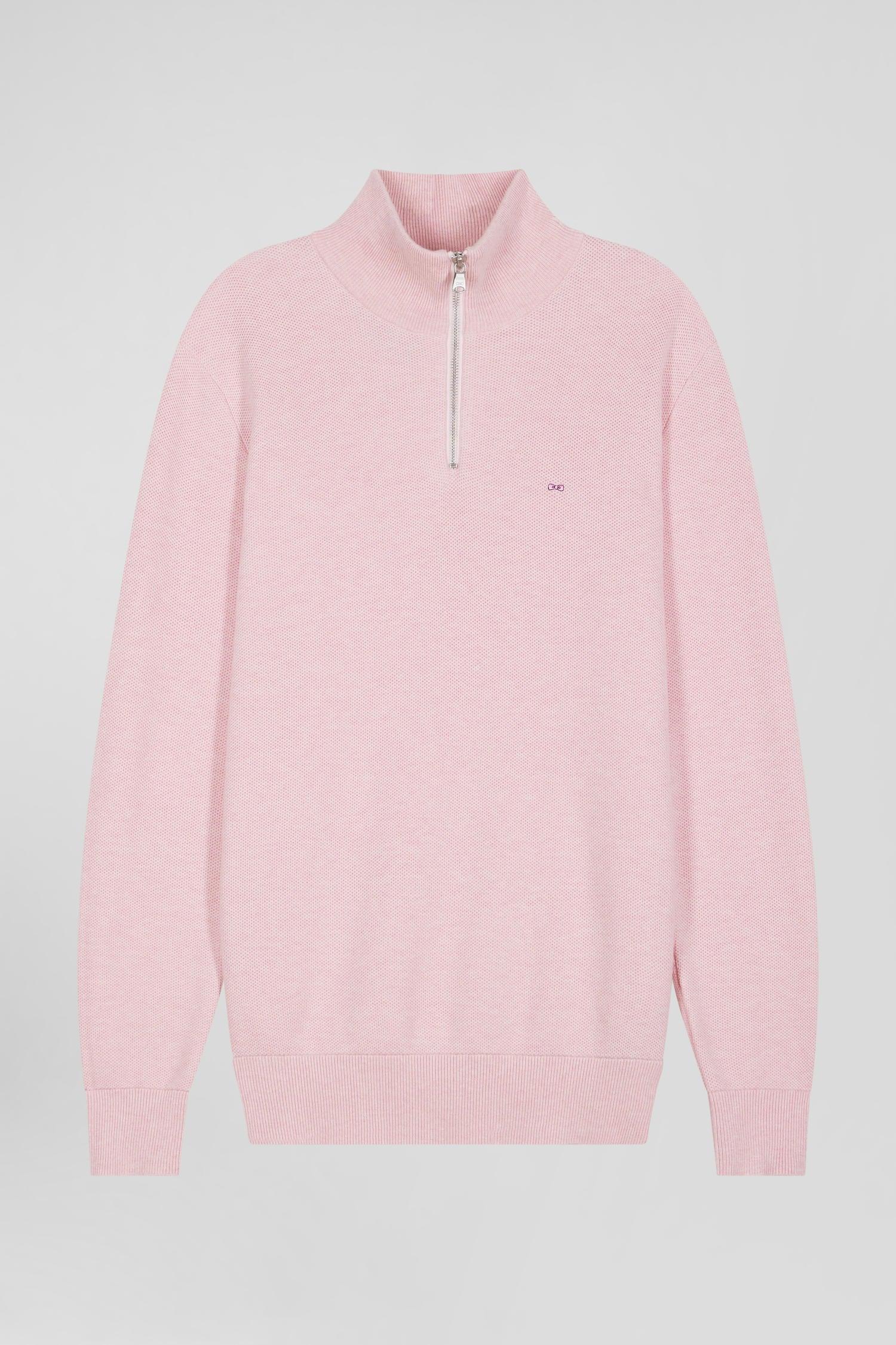 Pull demi-zip Eden Park rose pour homme | Georgespaul