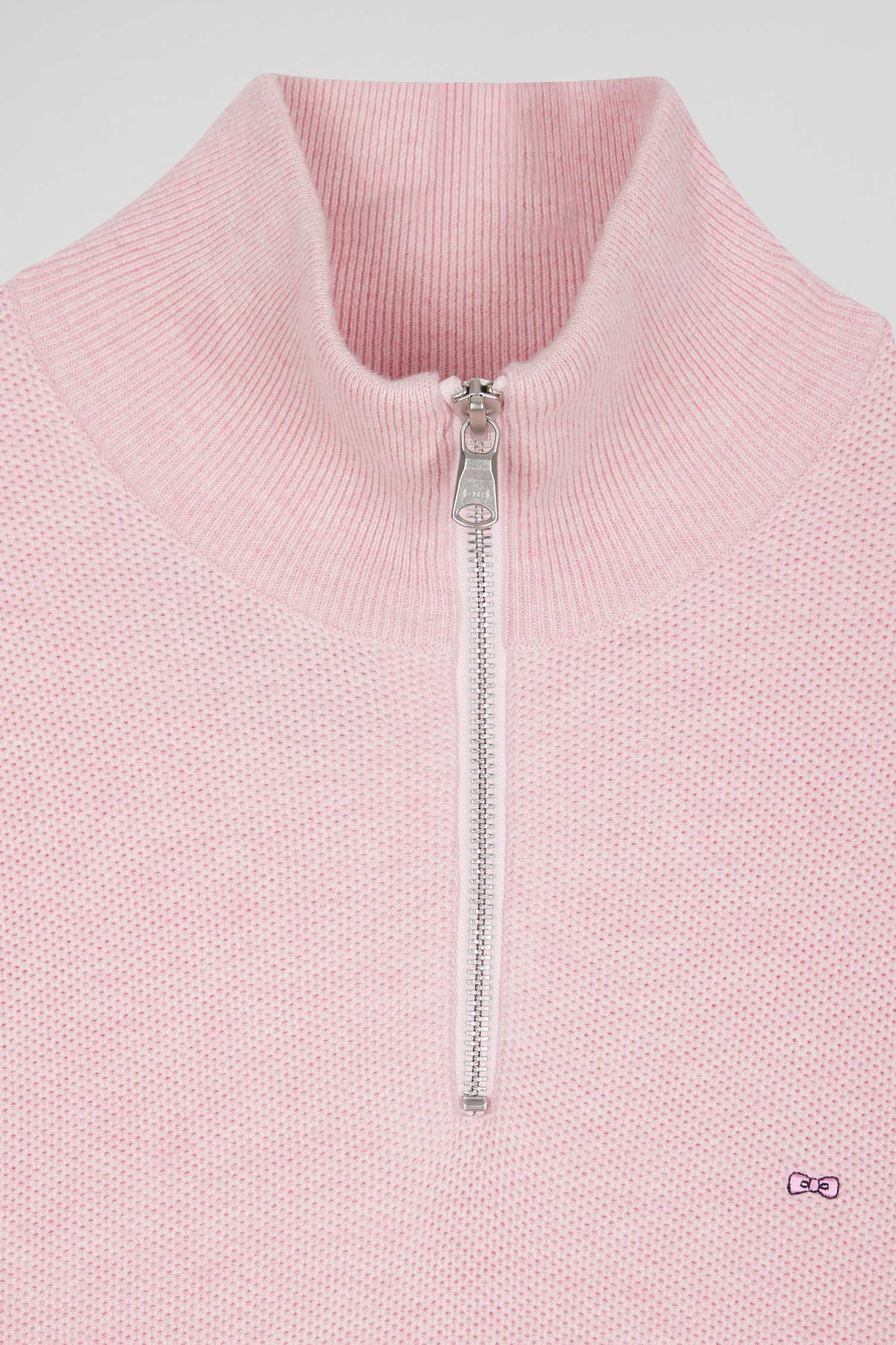 Pull demi-zip Eden Park rose pour homme | Georgespaul