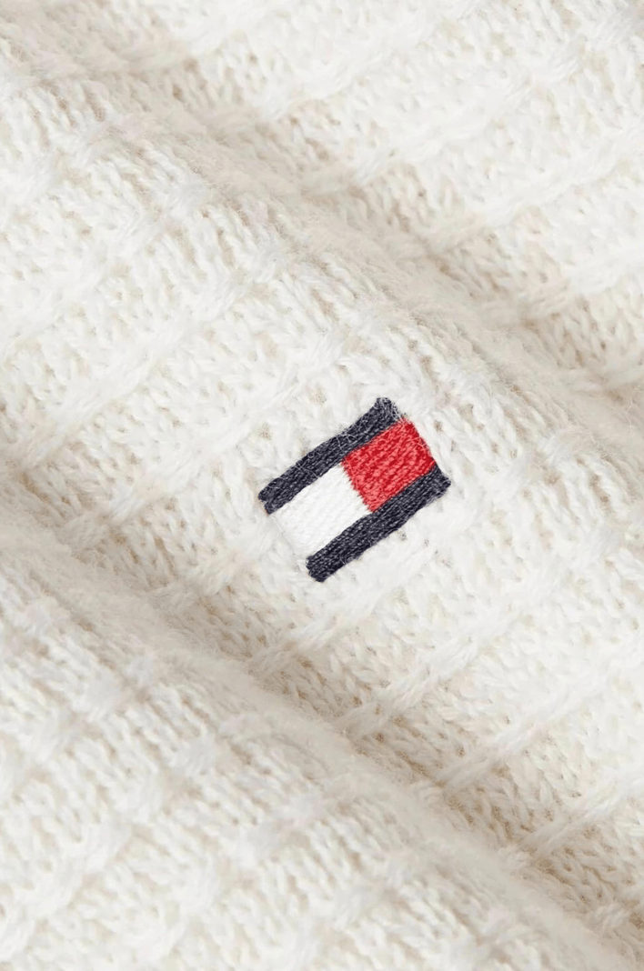 Pull demi-zip Tommy Hilfiger blanc - Georgespaul