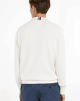 Pull demi-zip Tommy Hilfiger blanc - Georgespaul