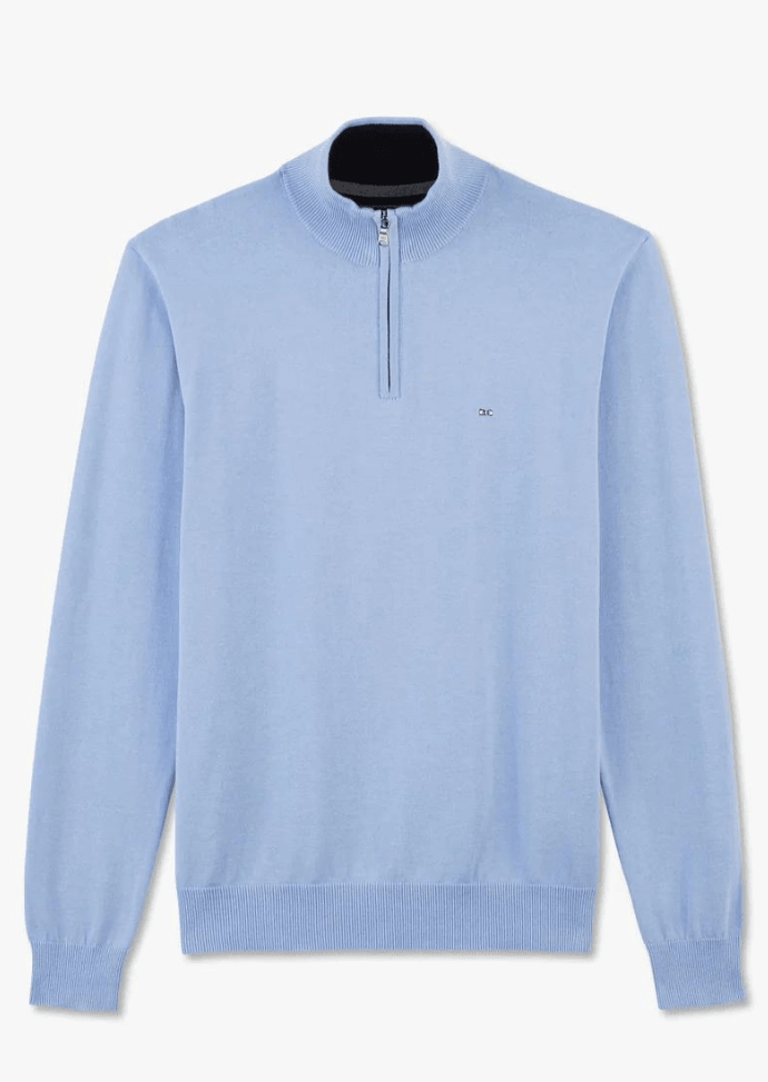 Pull demi-zip Eden Park bleu - Georgespaul