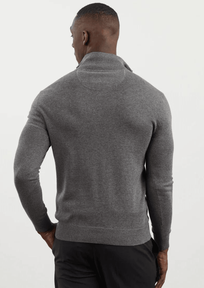 Pull demi-zip Eden Park gris - Georgespaul