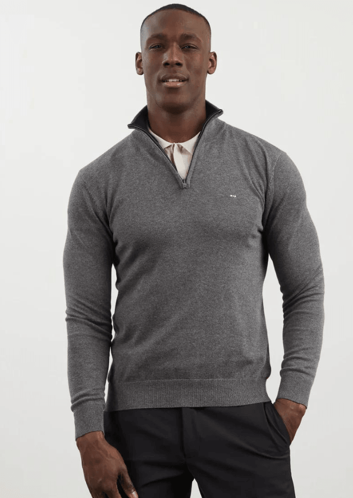 Pull demi-zip Eden Park gris - Georgespaul