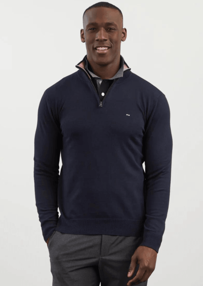 Pull demi-zip Eden Park marine - Georgespaul