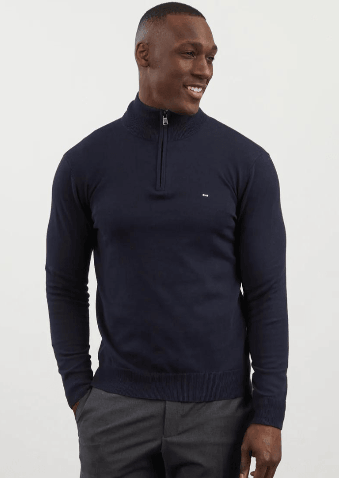 Pull demi-zip Eden Park marine - Georgespaul