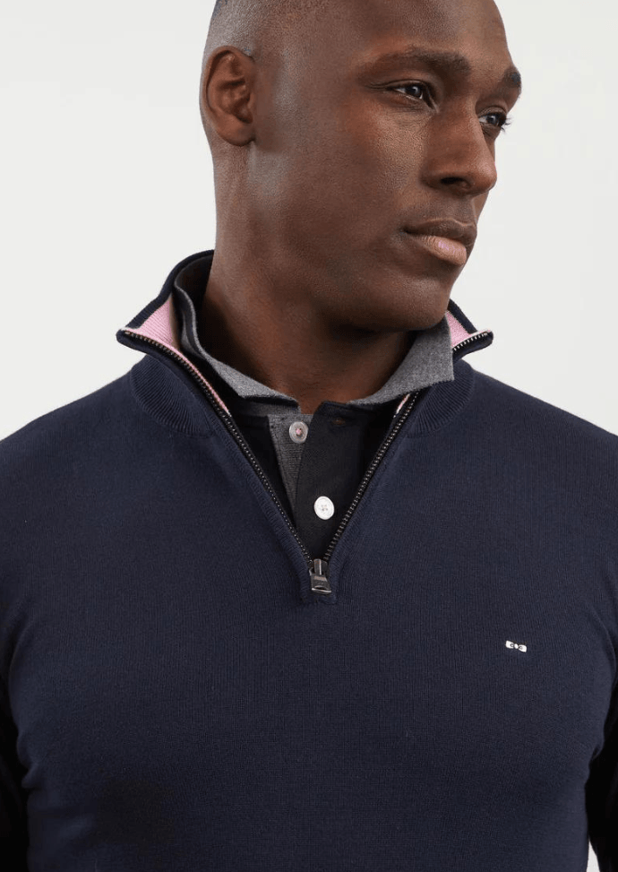 Pull demi-zip Eden Park marine - Georgespaul