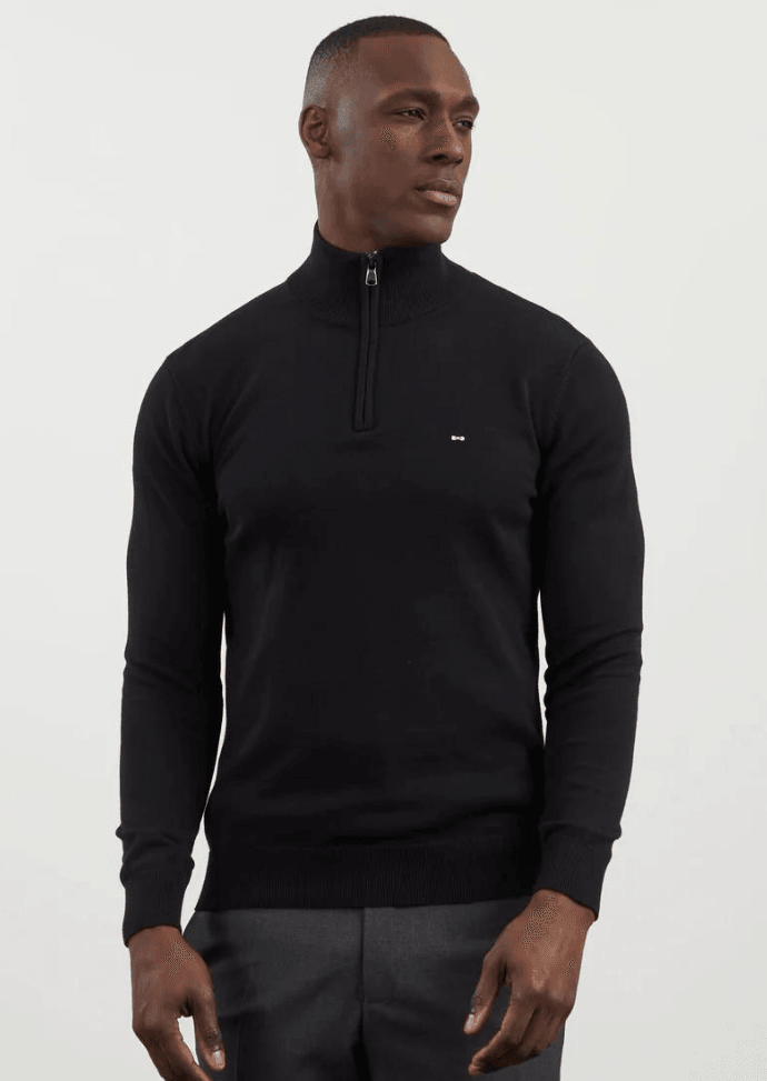 Pull demi-zip Eden Park noir - Georgespaul