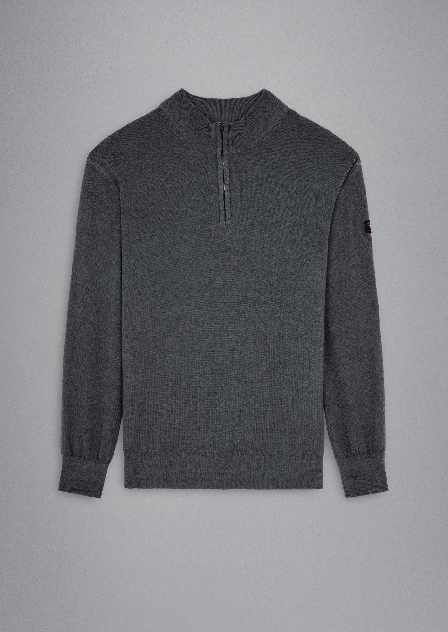 Pull demi-zip Paul & Shark gris - Georgespaul