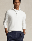 Pull demi zip Ralph Lauren blanc - Georgespaul