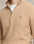 Pull demi zip Ralph Lauren marron - Georgespaul