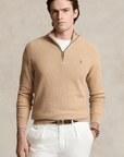 Pull demi zip Ralph Lauren marron - Georgespaul