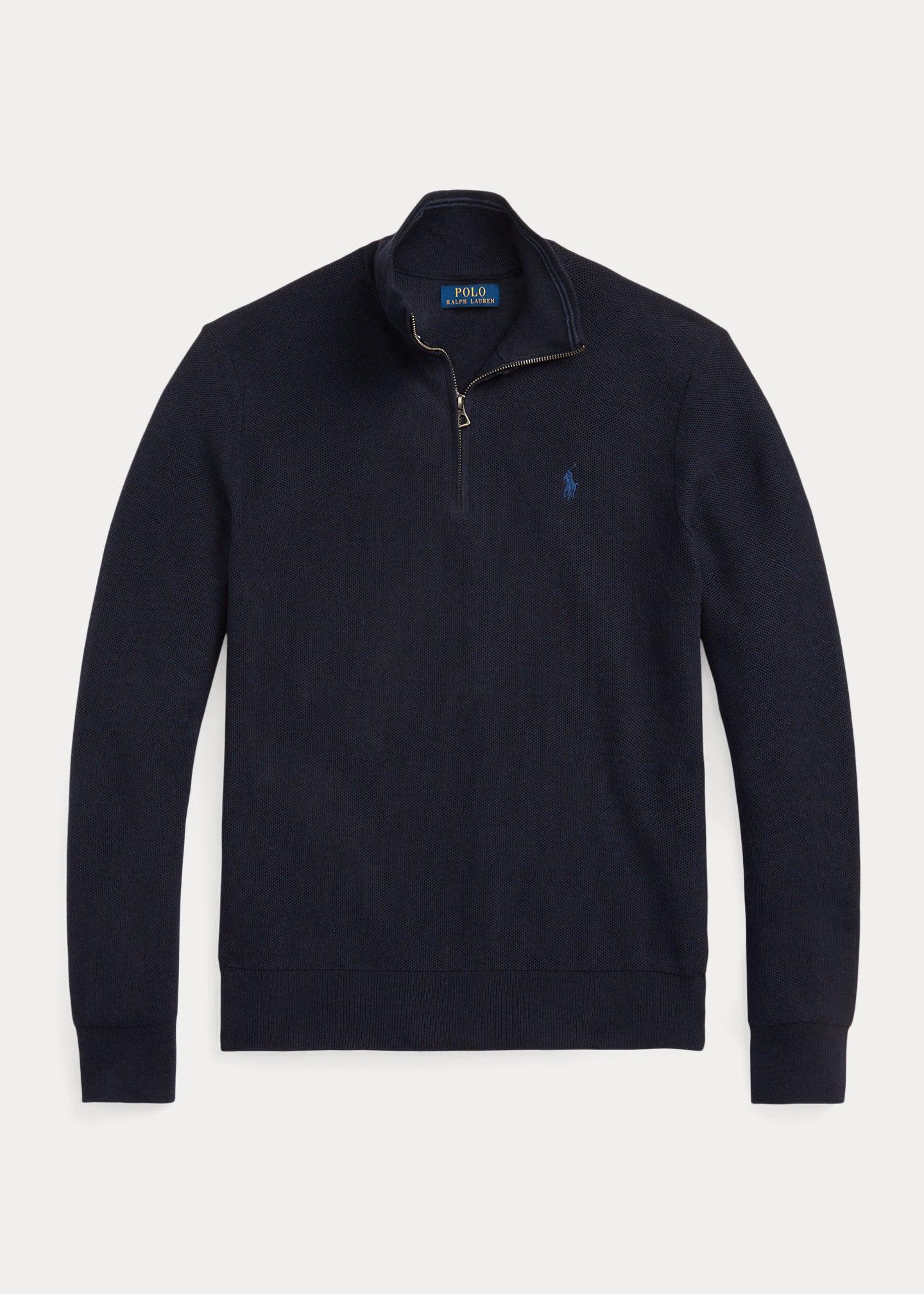 Pull demi zip homme Ralph Lauren marine | Georgespaul