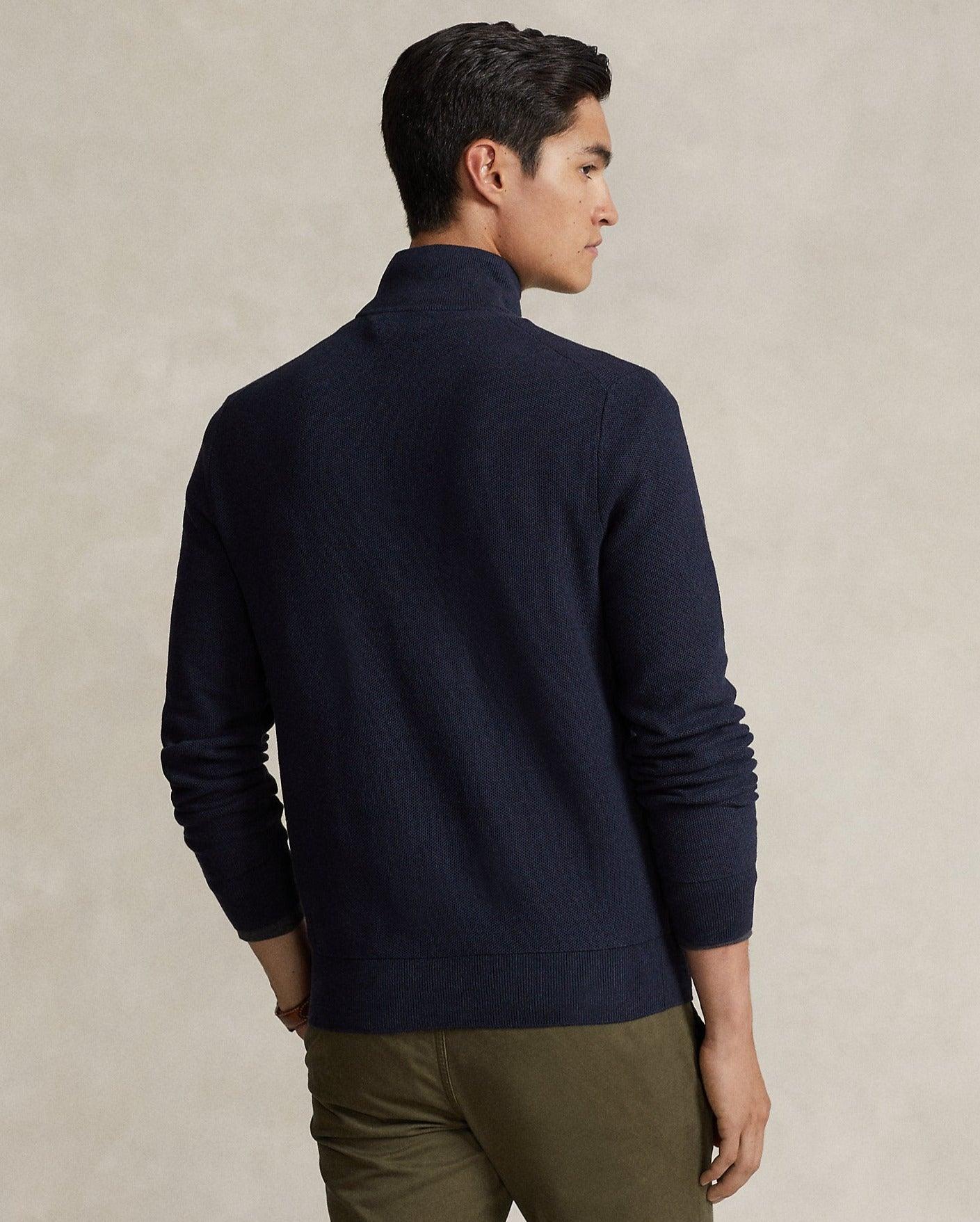 Pull demi zip homme Ralph Lauren marine | Georgespaul