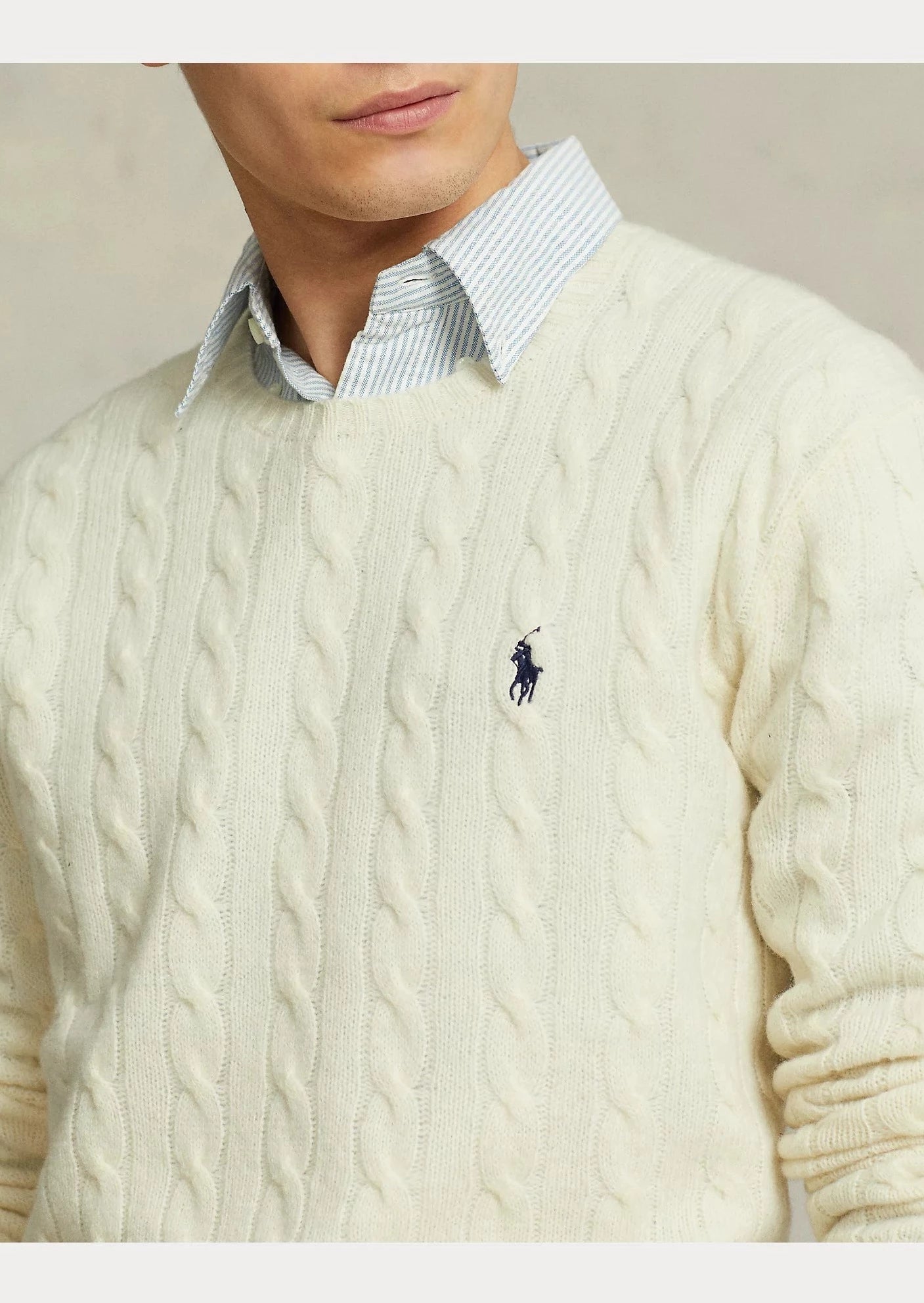 Pull homme Ralph Lauren beige | Georgespaul